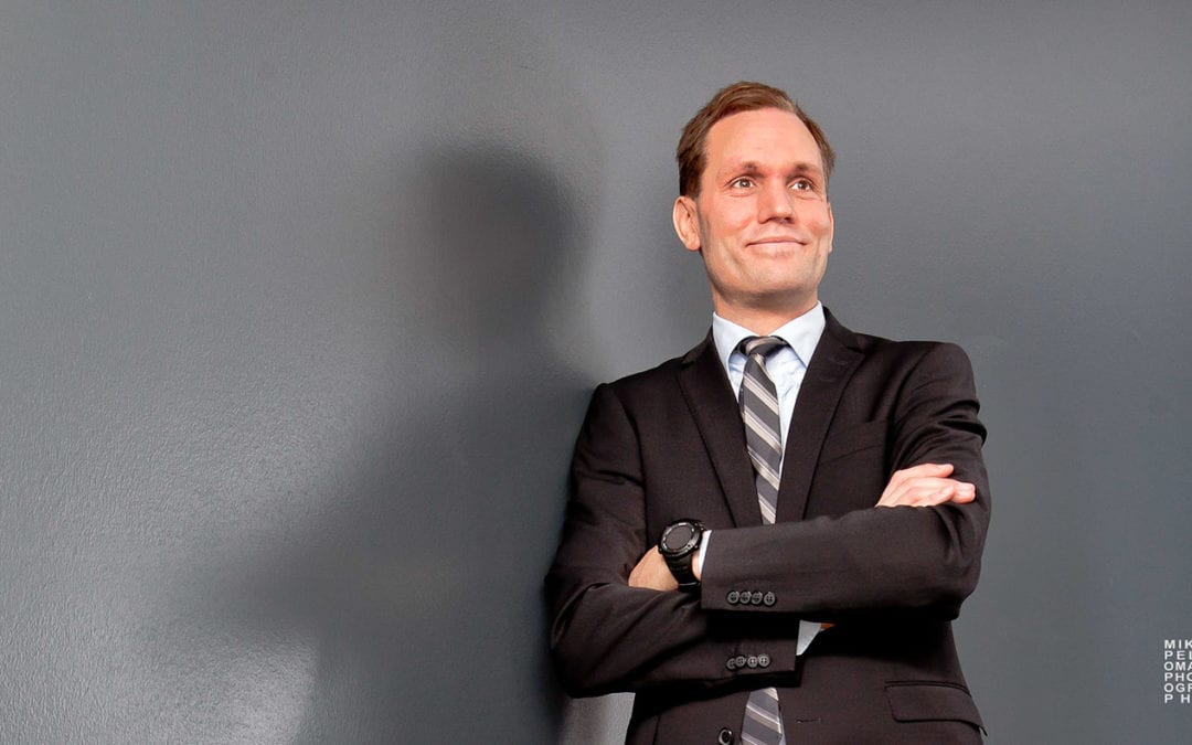 Business man renewing lease